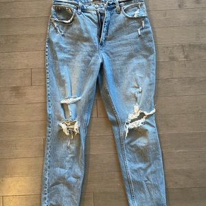 Abercrombie & Fitch high rise skinny jean (more of a straight leg)